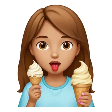 Niña comiendo helado sticker