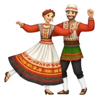 Bulgarian horo couple dance sticker