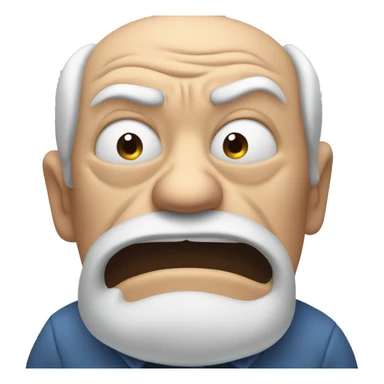 A grumpy old man in need of a nap, growling sticker
