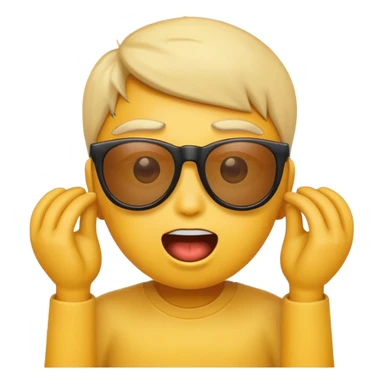 an emoji pulling down his sunglasses looking surprised sticker