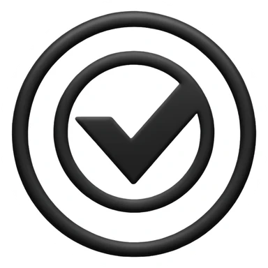 Create a black emoji to look like Facebook's verification badge. sticker