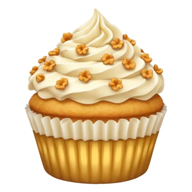 Vanilla cupcake with fried cereal flakes on top sticker