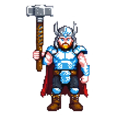 Thor with hammer sticker