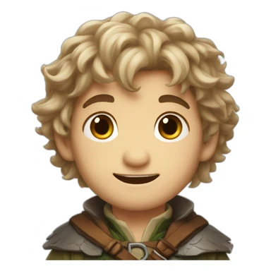 Cute hobbit sticker