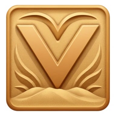 a sand themed check mark sticker