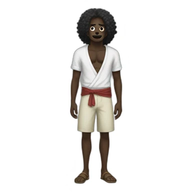 loffy characters in one piece , but with black skin sticker