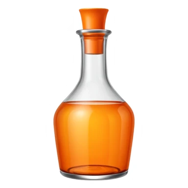 Glass Bottle Vase orange sticker