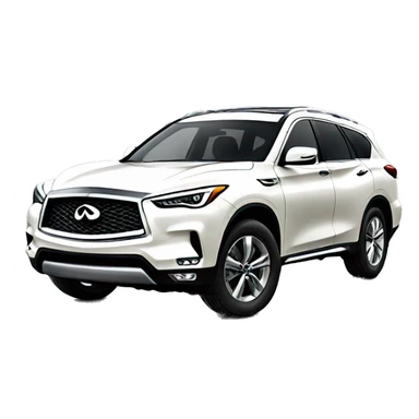 White Infiniti suv sticker