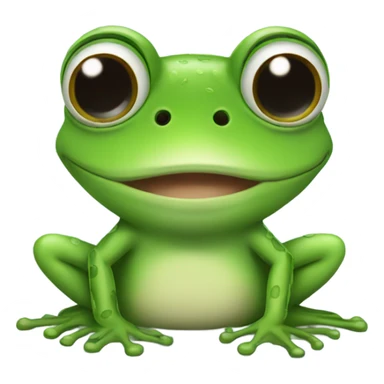 frog with lashes sticker