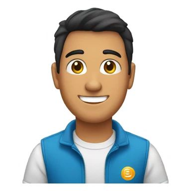 Un señor latino joven y con sonrisa sticker