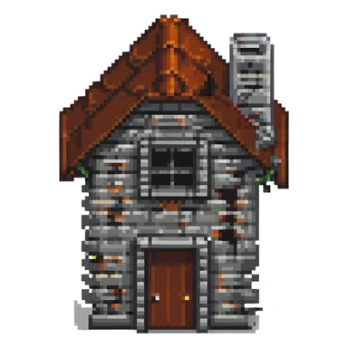 2D house in style gotham city sticker