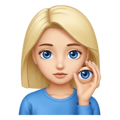 niñoadolescente de ojos azules besandose con una chica sticker