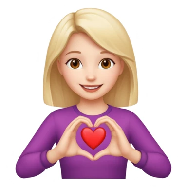 Heart hand girl  sticker