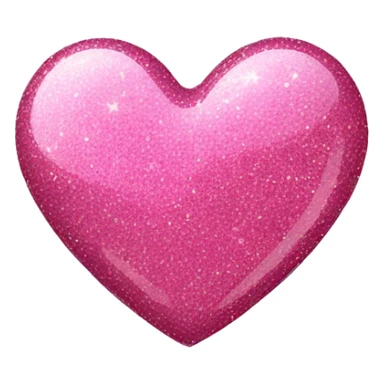 pink heart with glitter sticker