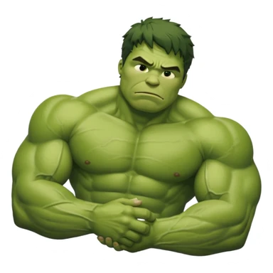 Incredible hulk sleeping lying down eyes closed sticker