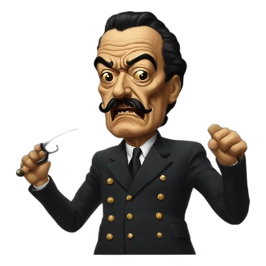 Salvador Dali angry doomguy sticker