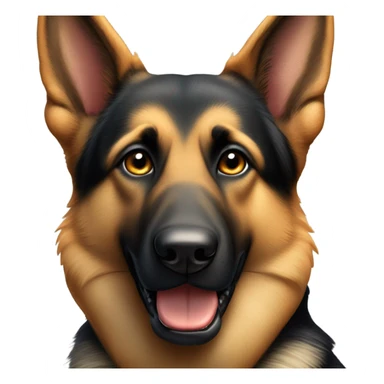 german shepard dog portrait sticker