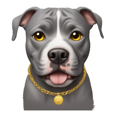 grey pitbull with gold eyes sticker