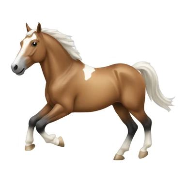 White trotting horse sticker