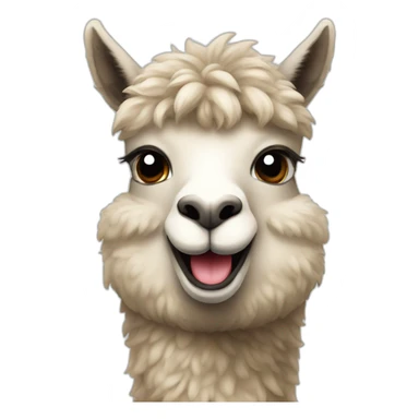 Happy alpaca sticker