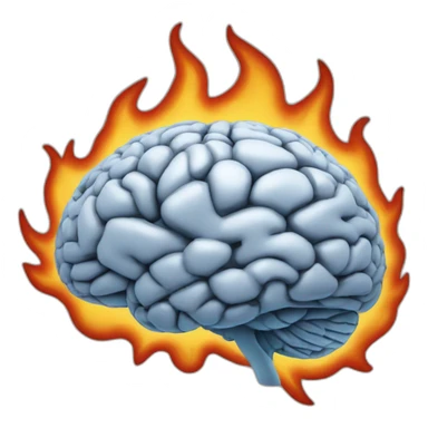 Brain flames sticker