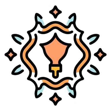 destiny symbol with stars and cosmic elements representing fate sticker