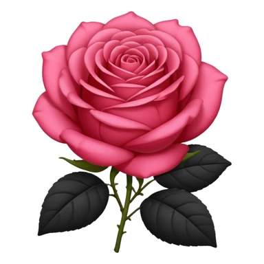 Emoji rosa negra en 2D sticker