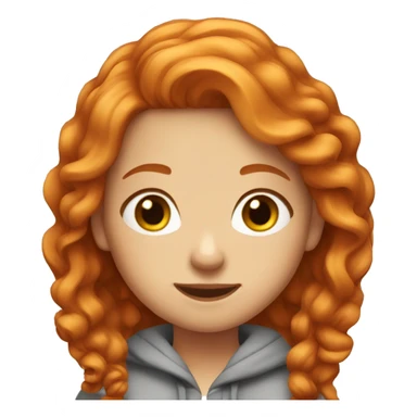 Pretty ginger hair girl sticker