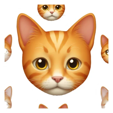 complete orange cat  sticker