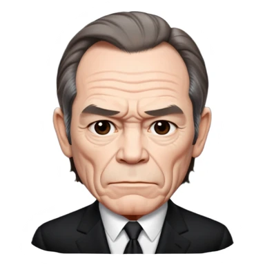 Tommy Lee Jones with black suit sticker