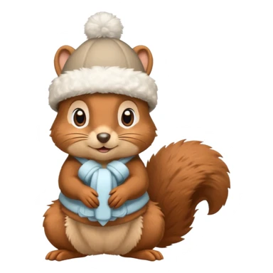 Snow Hat squirrel sticker