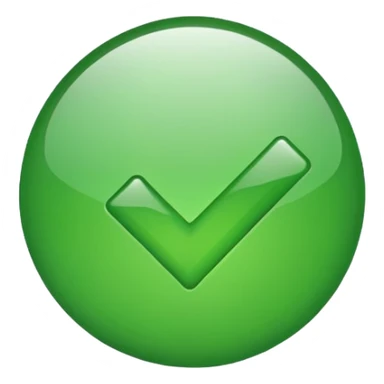 If you want to tell an emoji creator program (or designer) in English that you would like a simple, beautiful green checkmark emoji with no background, you can use the following sentence: 		I would like a simple and beautiful green checkmark emoji with no background. sticker