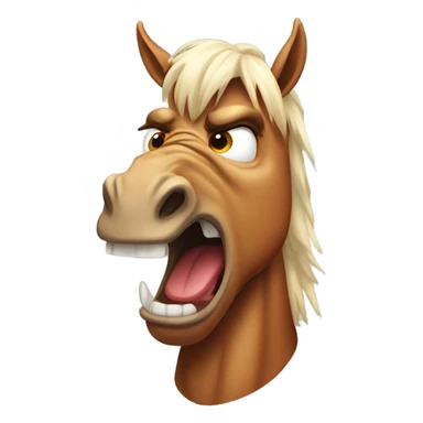 Angry horse  sticker