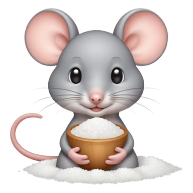 Cute mouse with salt sticker
