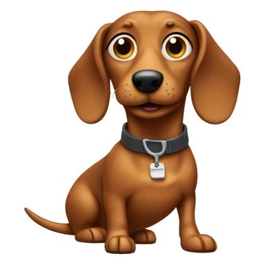 wiener dog working at a computer sticker