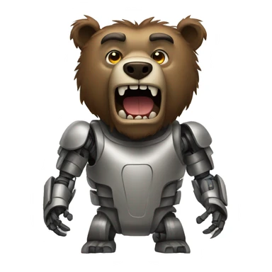 Robot - ferocious - grizzly  sticker