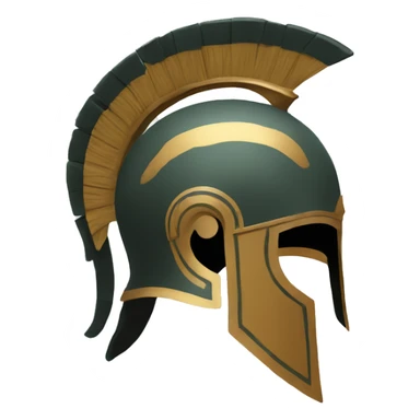ancient greek helmet logo sticker