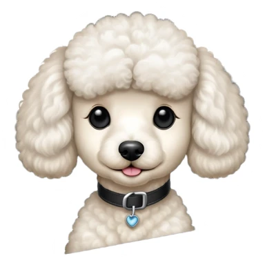 Poodle in car  sticker