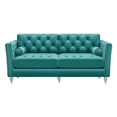 Long square teal sofa sticker