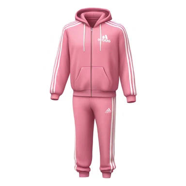 pink adidas sweat suit with white stripes sticker