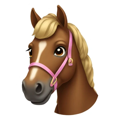 brown horse with a bow on it sticker