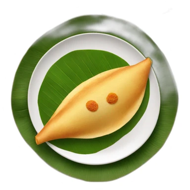 Dosa on a leaf plate  sticker