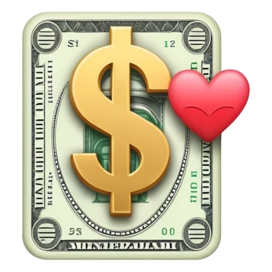Prepare the Emoji of dollar with rectangle shape and prepare heart inside of it by prepare the heart emoji to the word Mimi


 sticker
