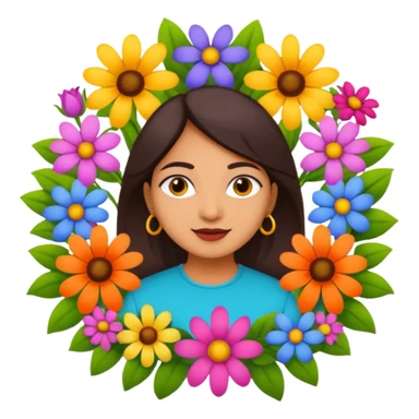 Logo of Madhu Gupta surrounded by flowers sticker