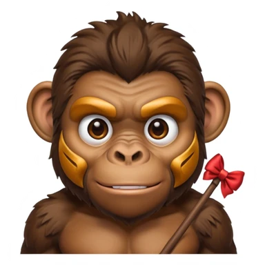 Eine Affe mit schleifen sticker