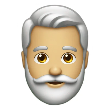 The beard is made from a Christmas tree sticker