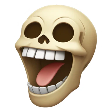 laughing skull sticker