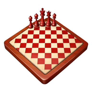 Red chess board sticker