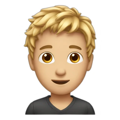 a boy with staright hair sticker