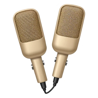Beige small mics sticker